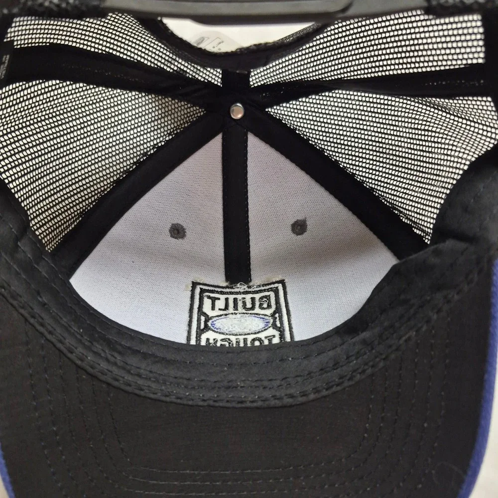 Ford Built Ford Tough Trucker Hat Gray Blue Black Snapback Mesh Cap NEW